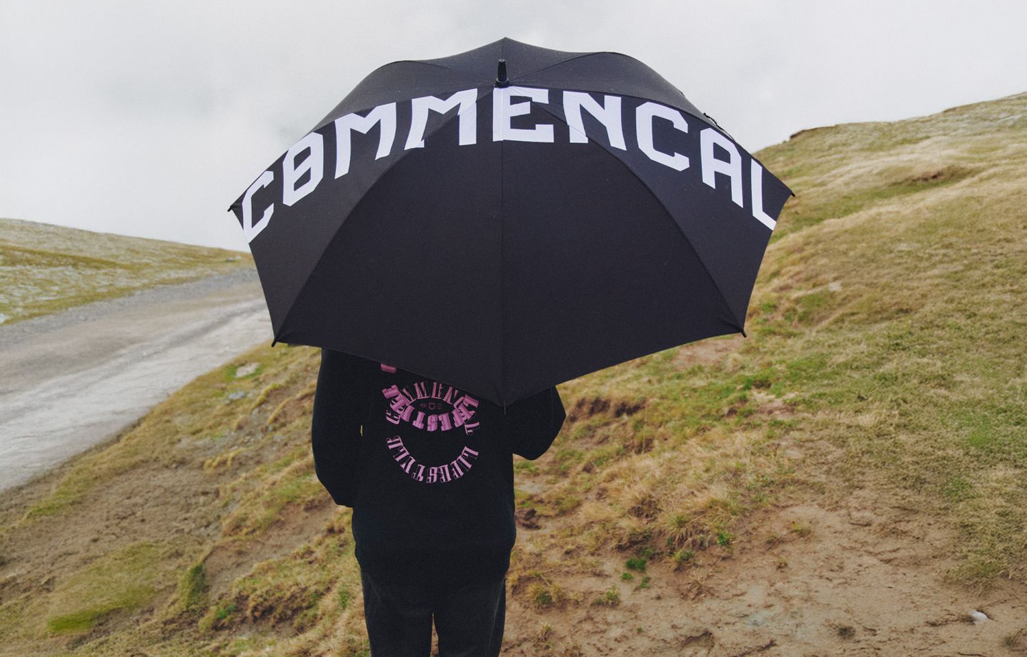 PARAPLUIE COMMENCAL CORPORATE BLACK