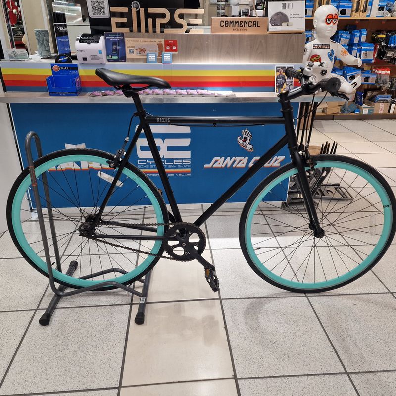 Le Fixie Urbain Noir &amp; Turquoise
