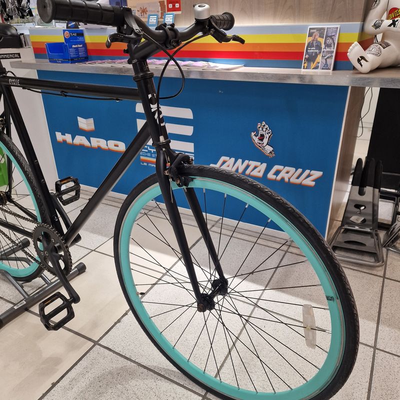 Le Fixie Urbain Noir &amp; Turquoise