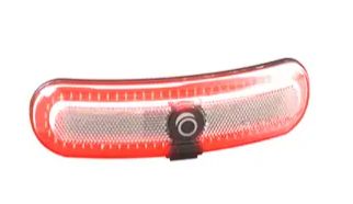 Eclairage Overade OxiLum: eclairage puissant rouge et blanc pour velos et casques avec fonction d'avertisseur de freinage integree