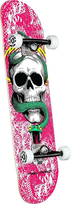 POWELL PERALTA COMPLETE 7.75 X 31.08 SKULL &amp; SNAKE PINK