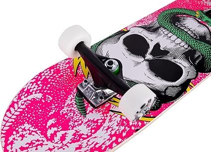 POWELL PERALTA COMPLETE 7.75 X 31.08 SKULL &amp; SNAKE PINK