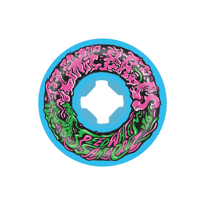 Roues de skateboard SLIME BALLS Vomit Mini Blue en 53mm et 97A