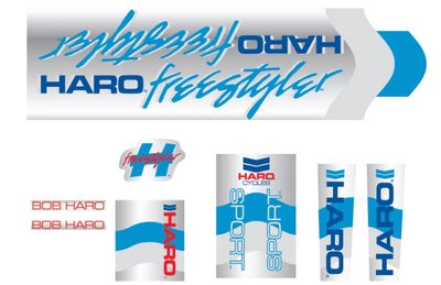 Décalcomanies BMX HARO Sport Chrome 1985
