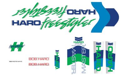 Décalcomanies BMX HARO MASTER WHITE 1984