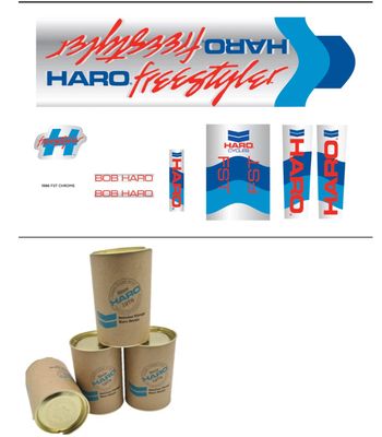 Décalcomanies BMX HARO FST Chrome 1986