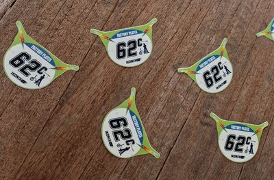 Lot de 5 Autocollants "Factory Plates" - Design #1 Série Collection 62C