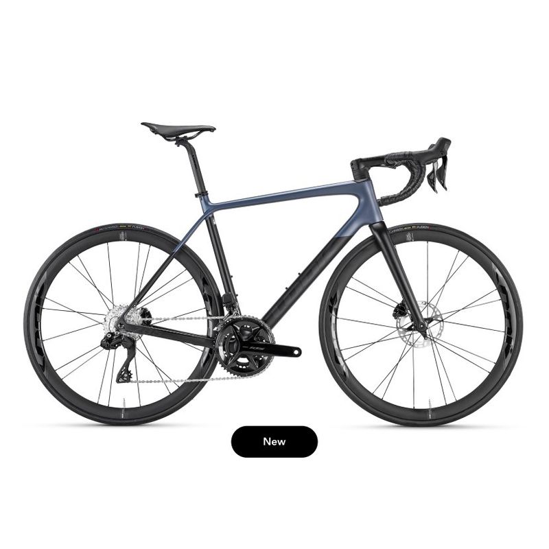 LOOK 785 Huez 2 Disc – Shimano 105 Di2 – Roues carbone LOOK R38D – Grey Blue Satin