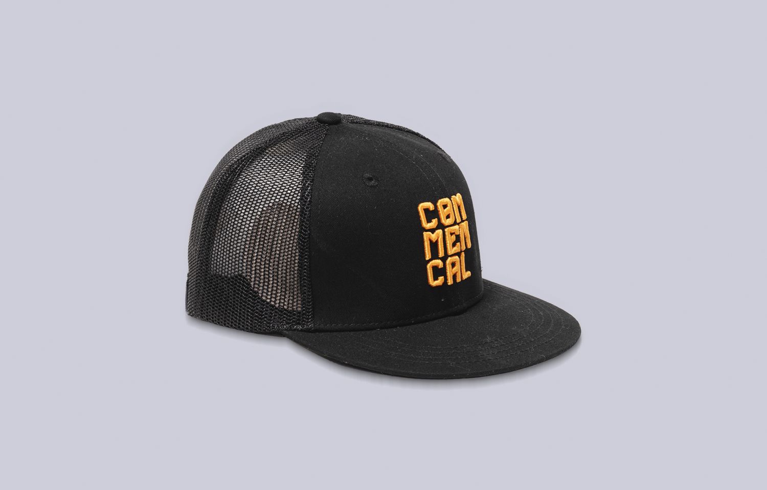 CASQUETTE COMMENCAL KIDS TRUCKER BLACK AND ORANGE