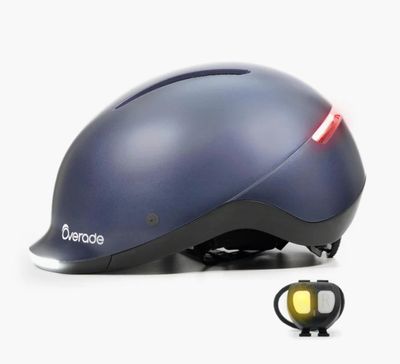 Overade LIFE  Casque Vélo Lumineux avec Clignotants DEEP BLUE