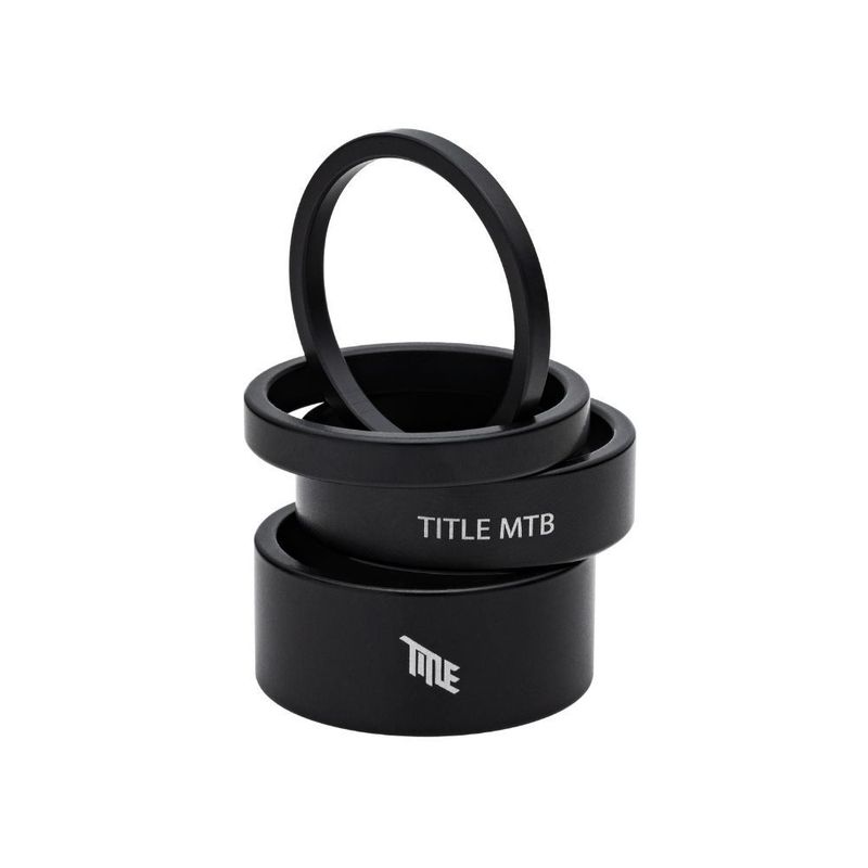 Entretoises De Direction Title Aluminium 1-1/8" - Noir