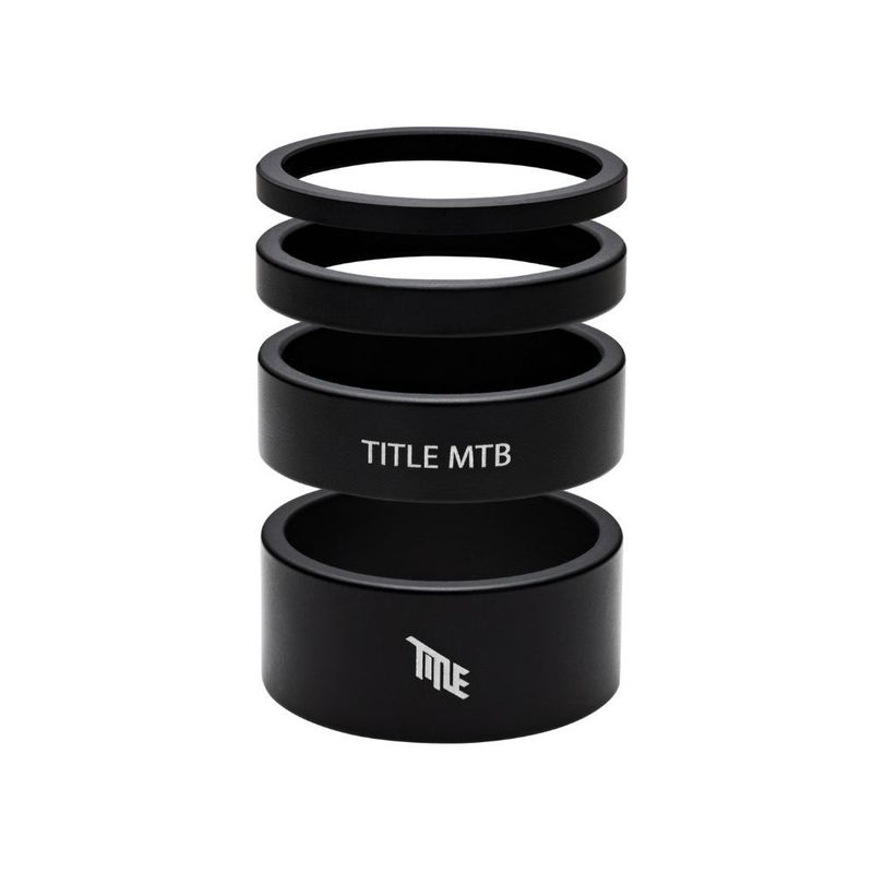 Entretoises De Direction Title Aluminium 1-1/8" - Noir