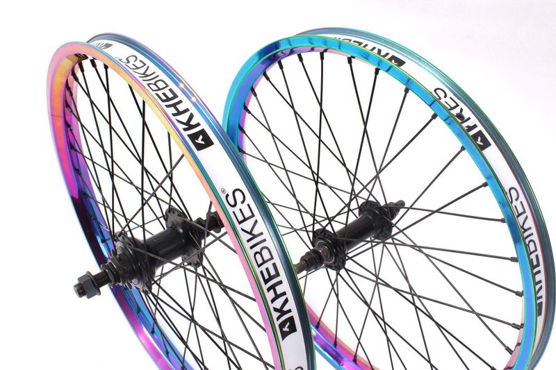 Paire de Roues BMX KHEbikes 20" - Édition Oil Slick - 10mm / 14mm S/B