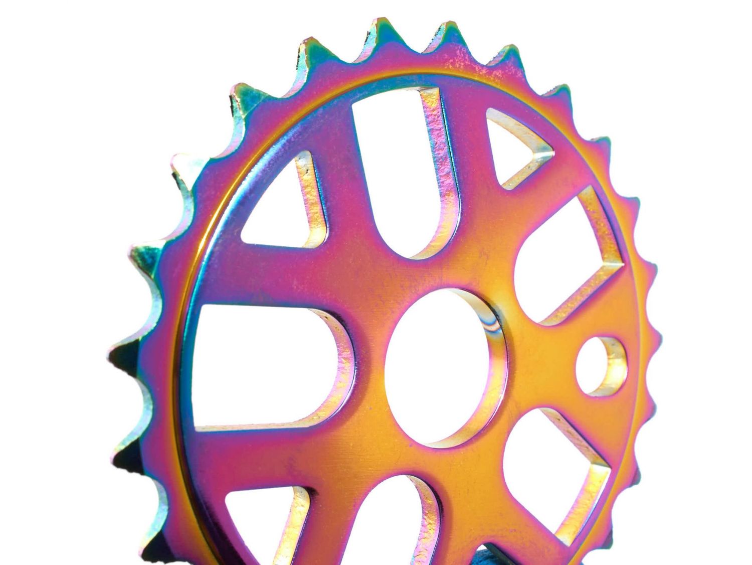 Plateau BMX KHE MVP 25 Dents - Finition Oil Slick