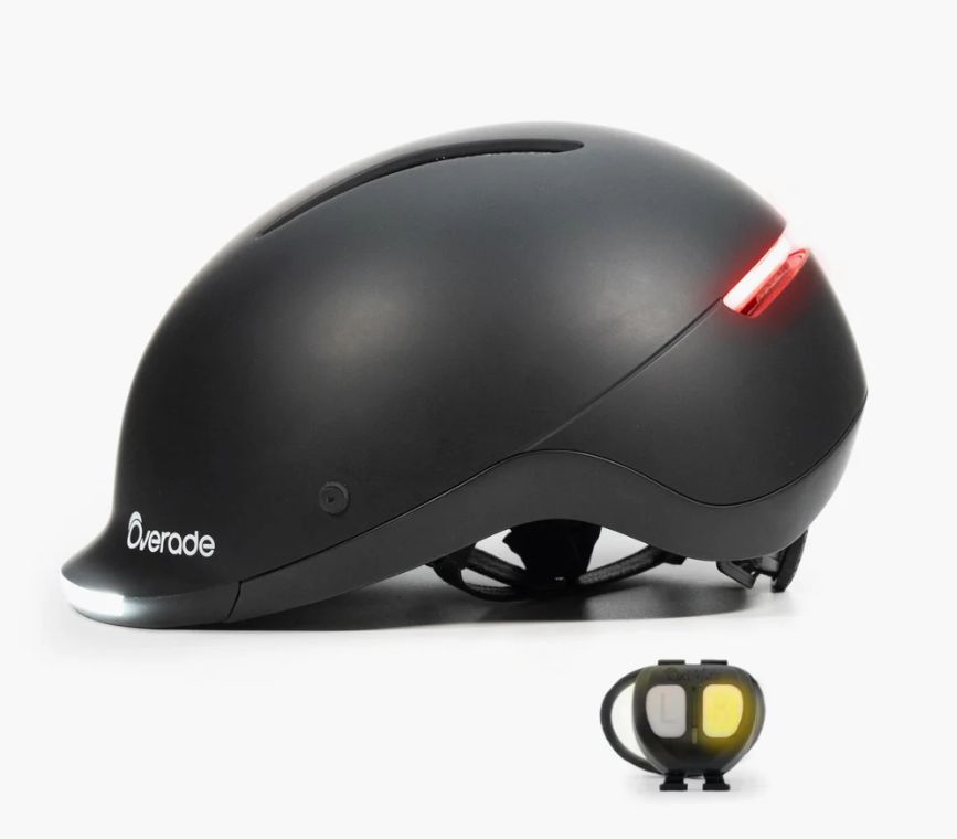Overade LIFE  Casque Vélo Lumineux avec Clignotants SLATE BLACK