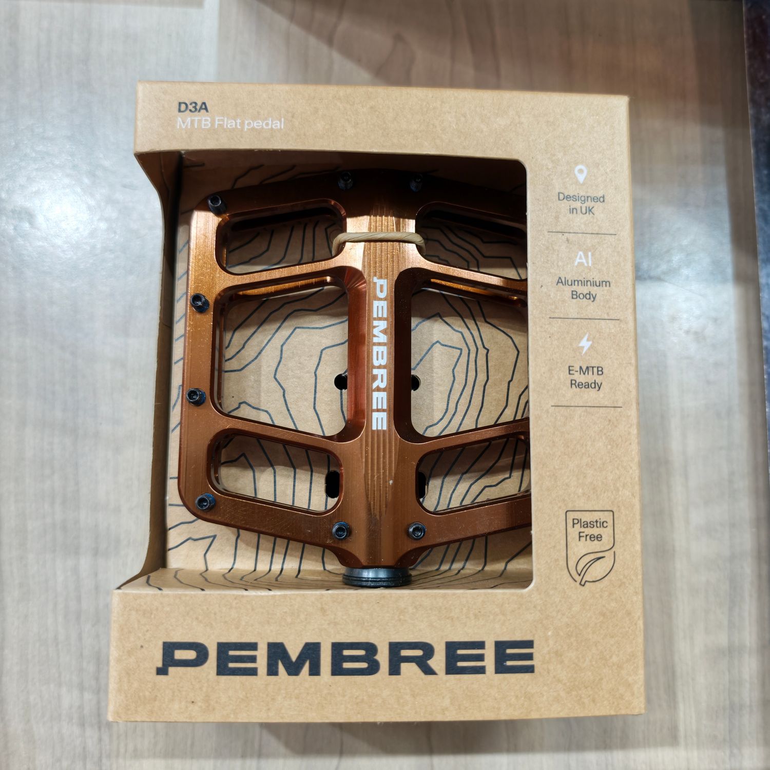 Pembree D3A Small Bronze – Pédales plates CNC haut de gamme