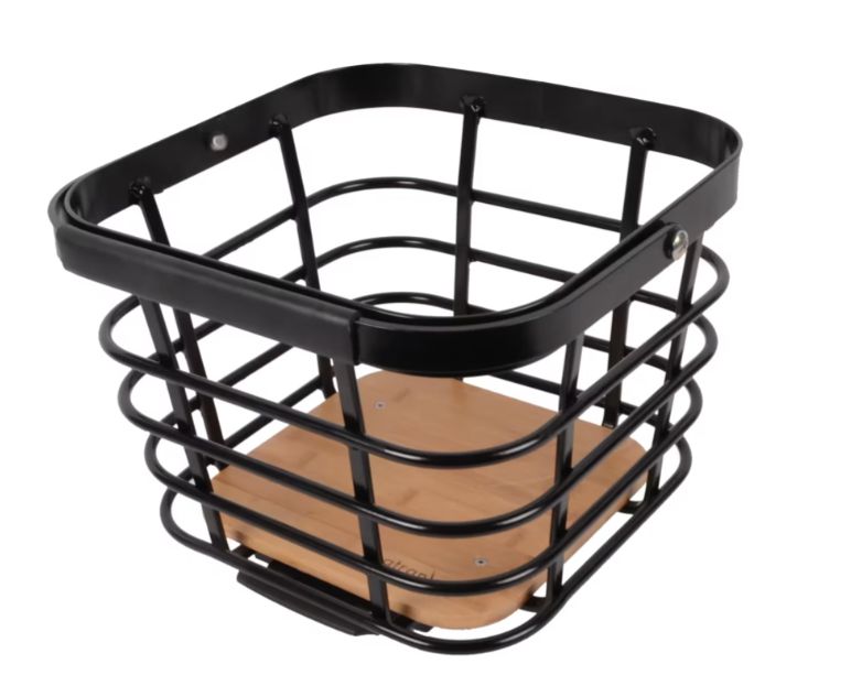 ATRANVELO QB AVS – PANIER VÉLO 16 L NOIR MAT AVEC FOND BOIS