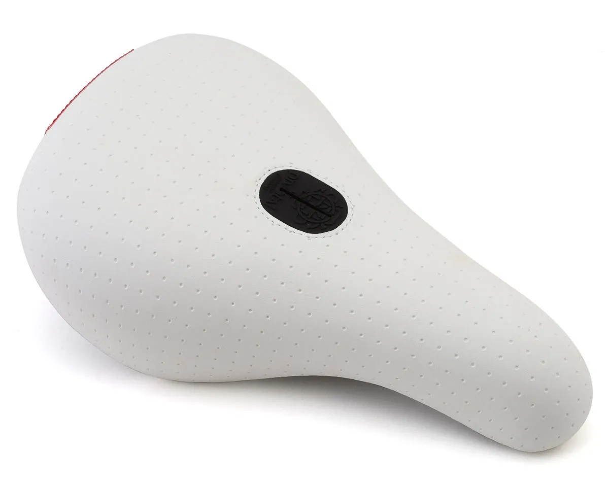 Selle BMX Odyssey Broc Fat Pivotal – White Perforated – Blanc