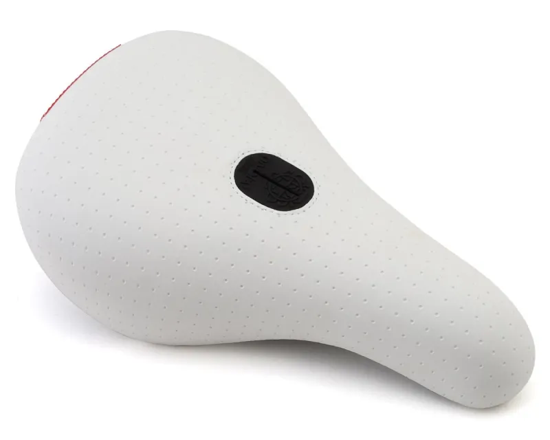 Selle BMX Odyssey Broc Fat Pivotal – White Perforated – Blanc