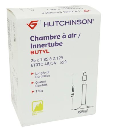 Chambre à air Hutchinson Standard 26 x 1.85/2.125 – Presta 48 mm
