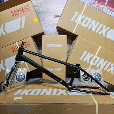 IKONIX FS1 Matte Black – Kit cadre + fourche Chrome – Bob Haro – Série limitée