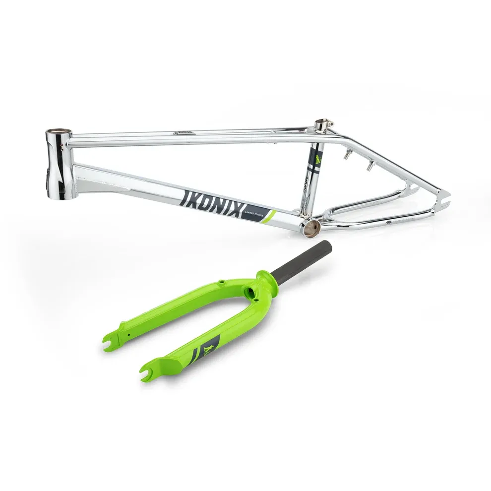 IKONIX FS1 Chrome – Kit cadre + fourche Verte – Bob Haro – Série limitée