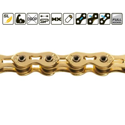 Chaîne KMC K1SL Narrow 3/32" – Or – 96 maillons
