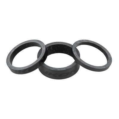 Kit de 3 entretoises de direction IKON Carbon – 1"1/8 – Noir