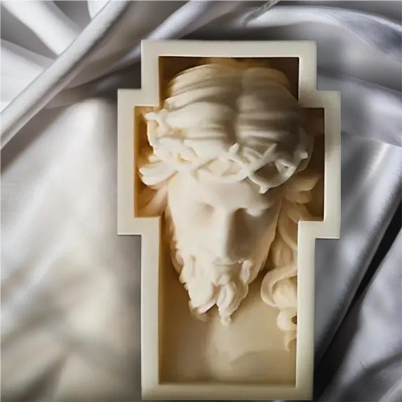 Jesus Christ Cross Candle – Handcrafted Soy Wax for Faith &amp; Devotion