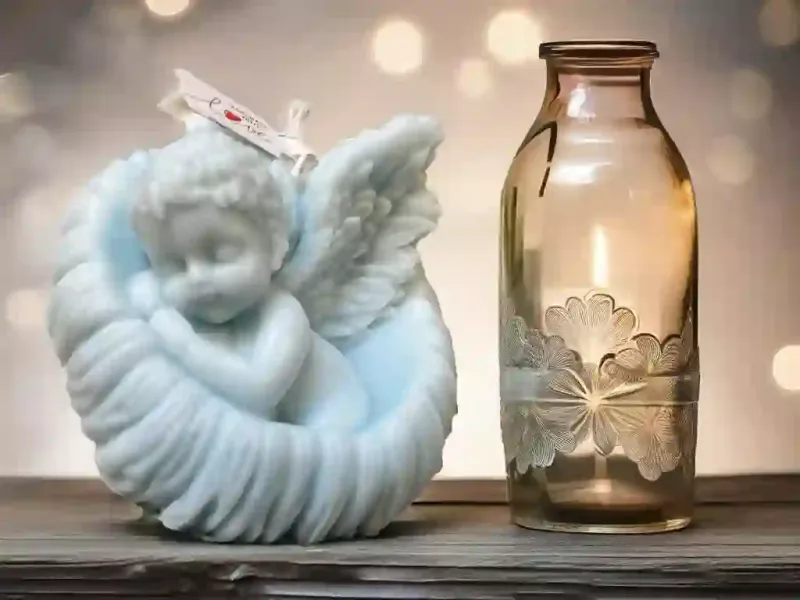 Angel Favor Candle – Organic Scented Soy Wax Keepsake for Special Events