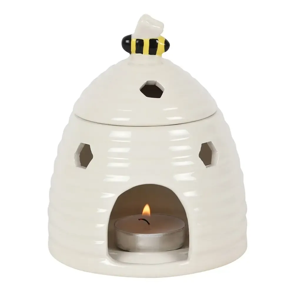 Beehive Tealight Wax Warmer – Elegant Ceramic Burner for Soy Melts &amp; Home Fragrance