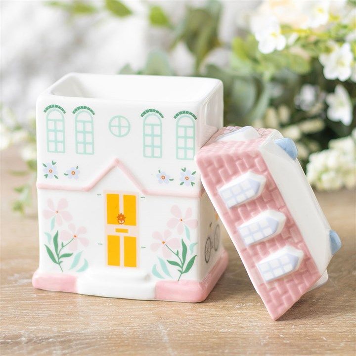 Pastel House Oil Burner &amp; Wax Warmer – Mother&#39;s Day Ceramic Fragrance Gift
