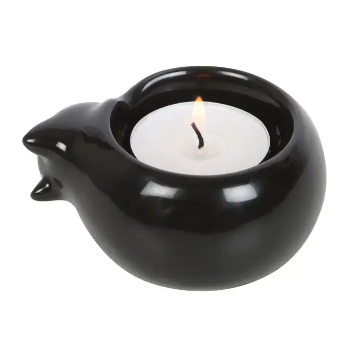 Black Cat Tealight Candle Holder