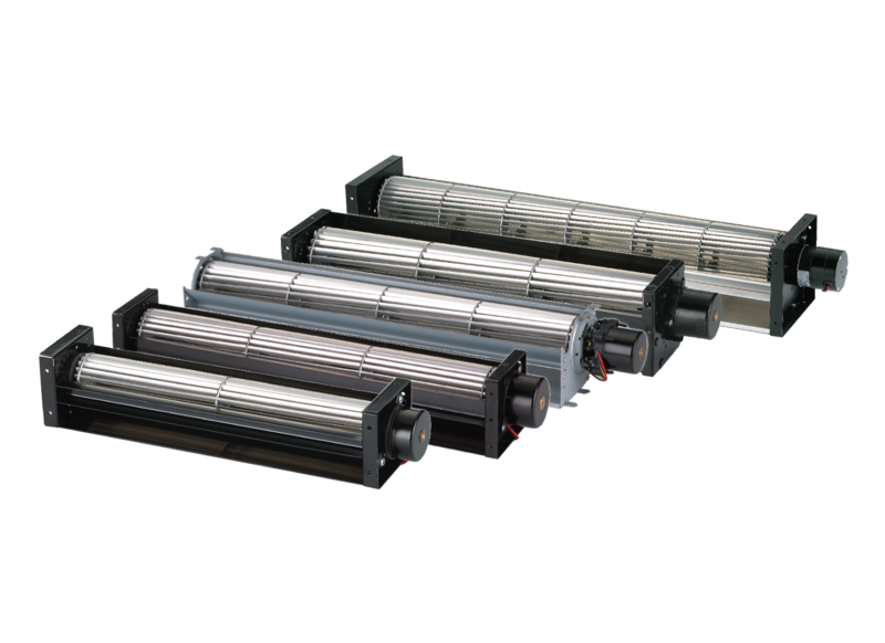 Cross-flow fans for floor convectors
