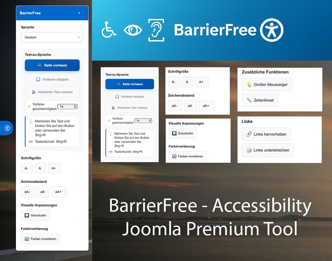 BarrierFree Plugin  Premium Joomla &amp; Wordpress
