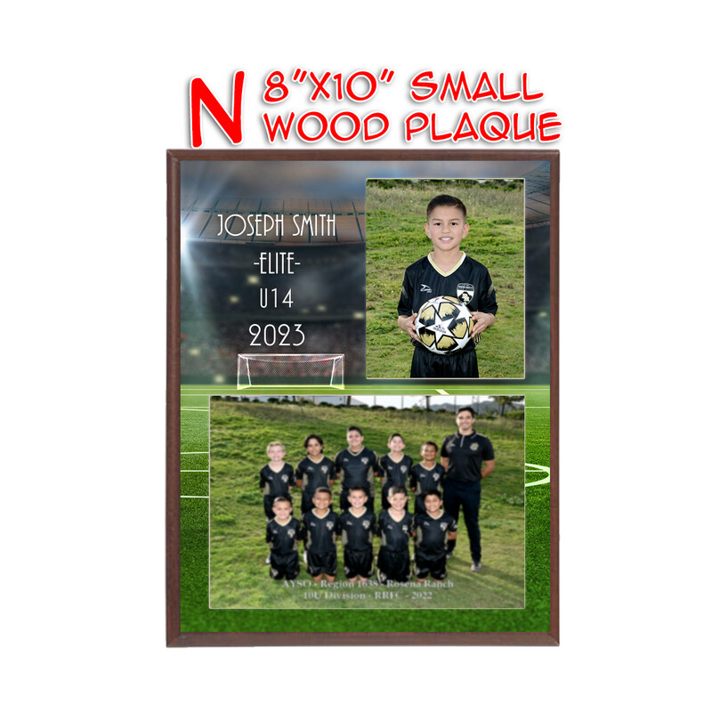 N - Small Wood Plaque 8&quot;x10&quot;