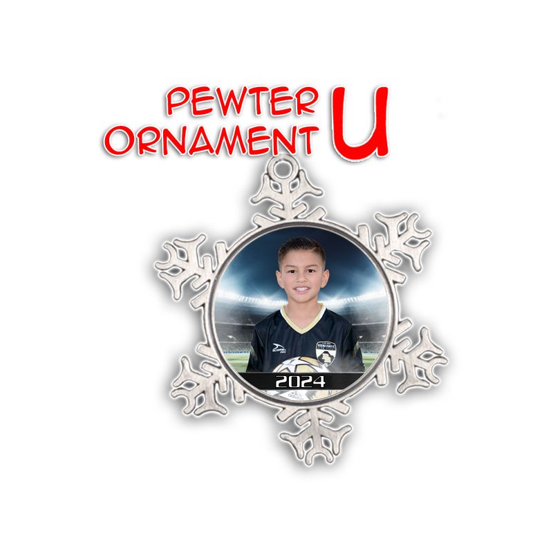 U - Pewter Ornament