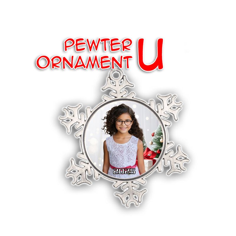 U - Pewter Ornament