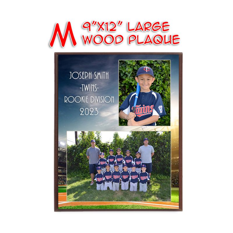 M - Large Wood Plaque 9"x12"