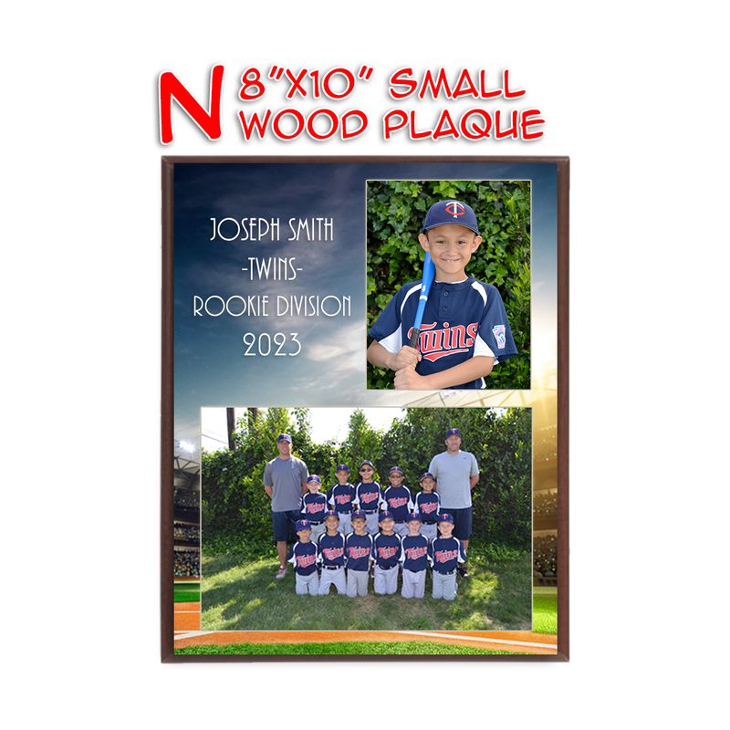 N - Small Wood Plaque 8"x10"