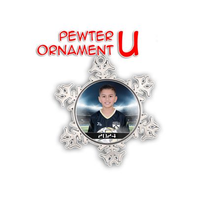 U - Pewter Ornament