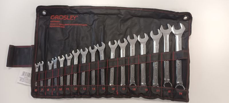 GROSLEY KOMPLET KLUCZY OCZKOWO PŁASKICH