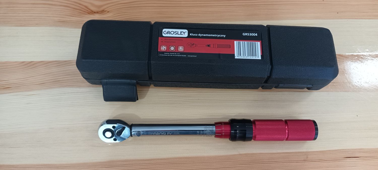 Klucz dynamometryczny 1/4” 5-25Nm