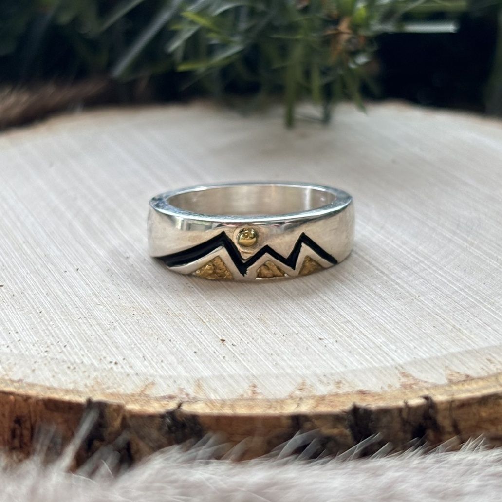 Alaskan Mountain Sunrise  Ring