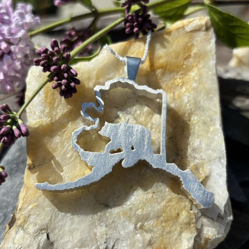 Sterling Silver Alaska with Bear - 22g