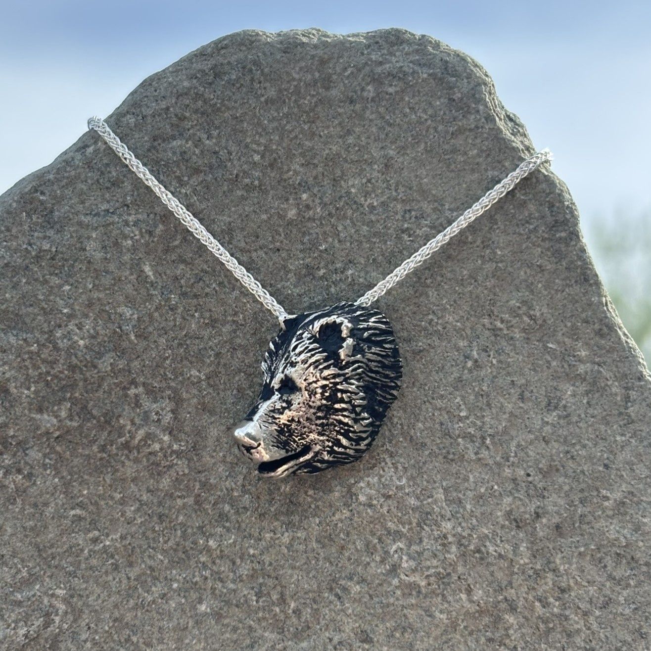Sterling Silver Grizzly-Head - 5.8g