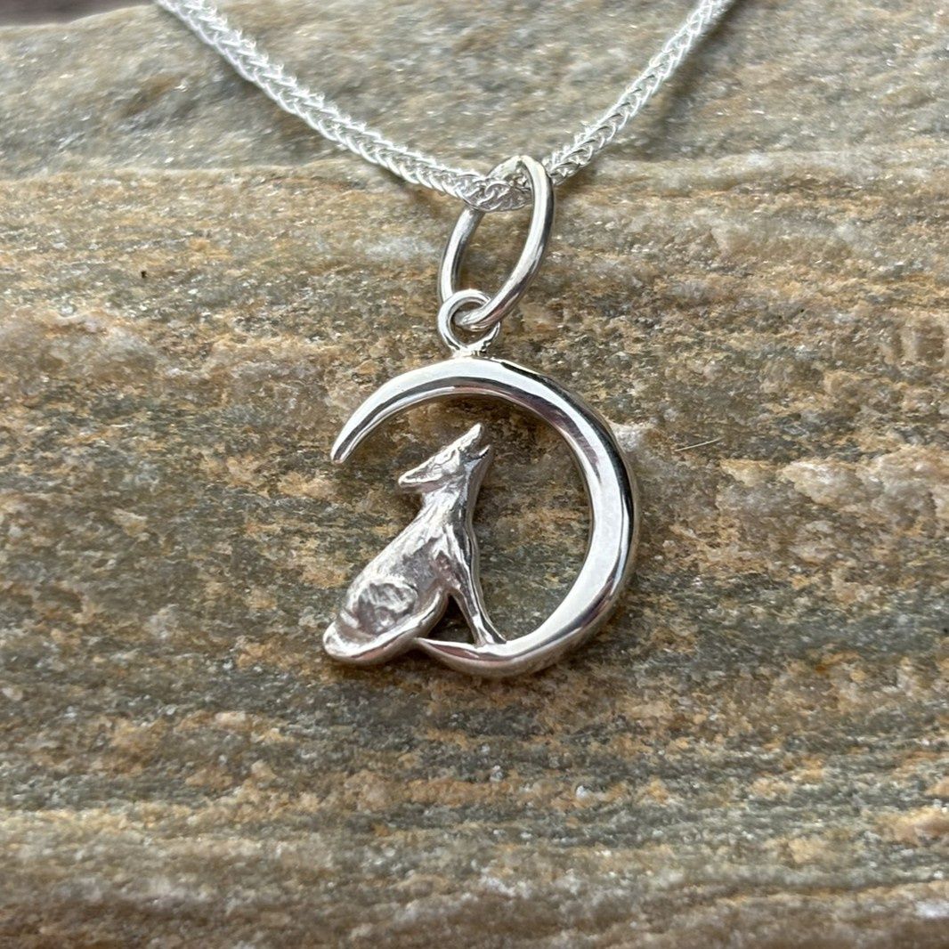 Sterling Silver Mini Moon-Howl Pendant