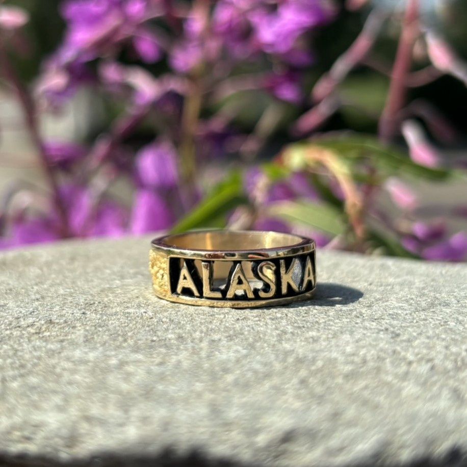 14K Gold “ALASKA” Nugget Band - 8mm