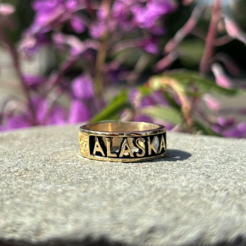 14K Gold “ALASKA” Nugget Band - 8mm