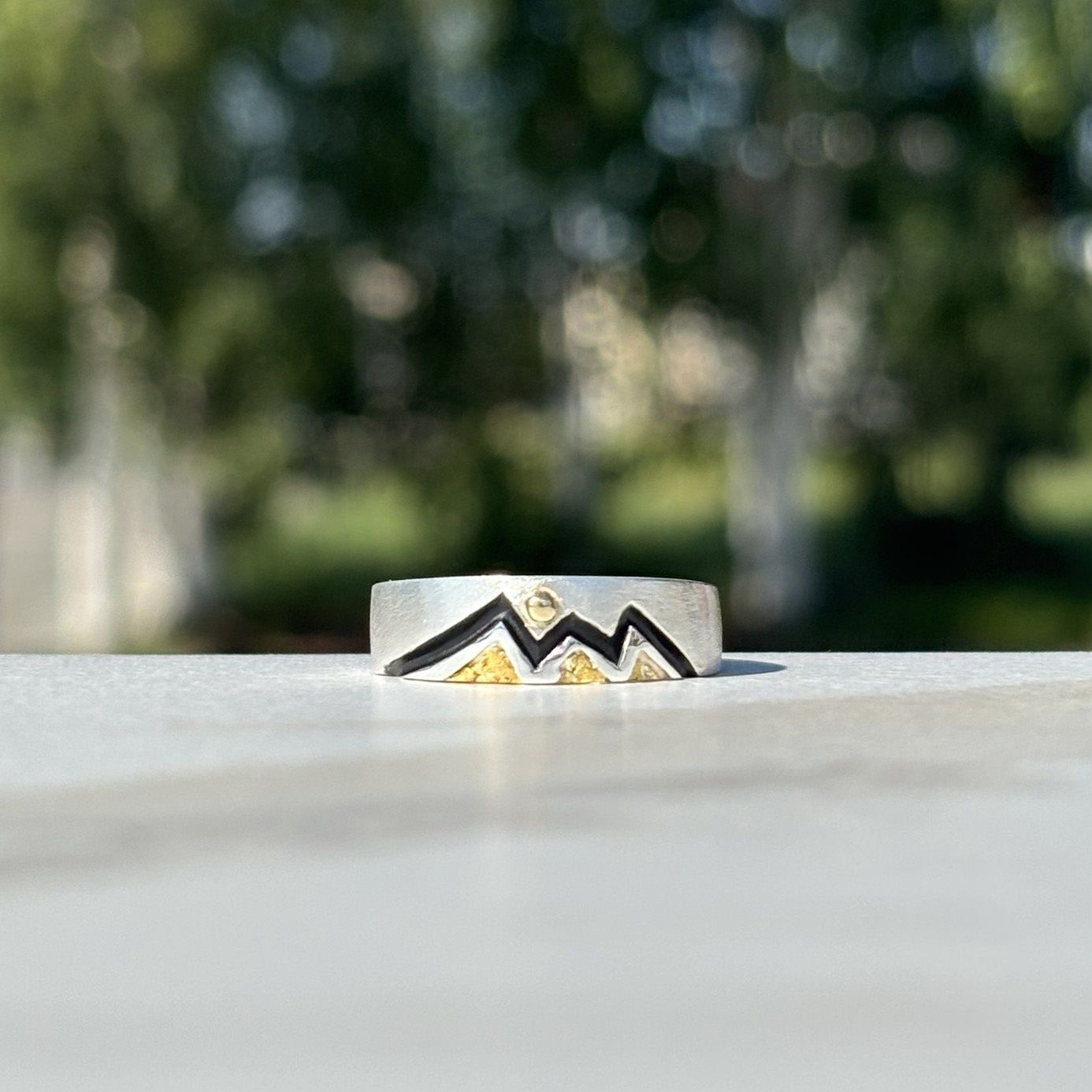 Alaskan Mountain Sunrise  Ring - 7mm